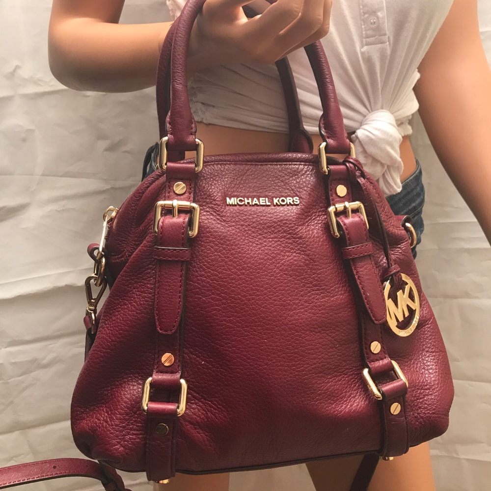 Luxury Michael Kors burgundy bag